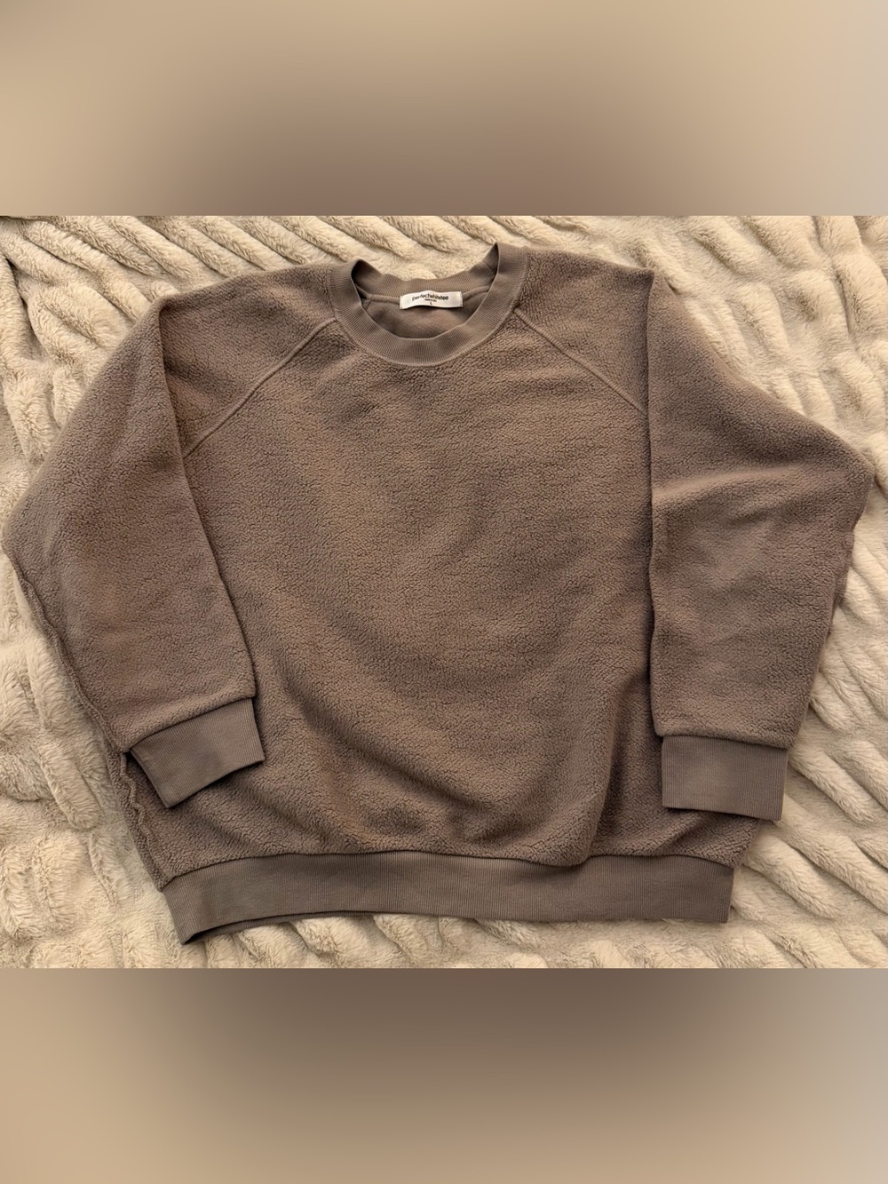 Perfectwhitetee Ziggy Fleece Sweatshirt Taupe Size L
